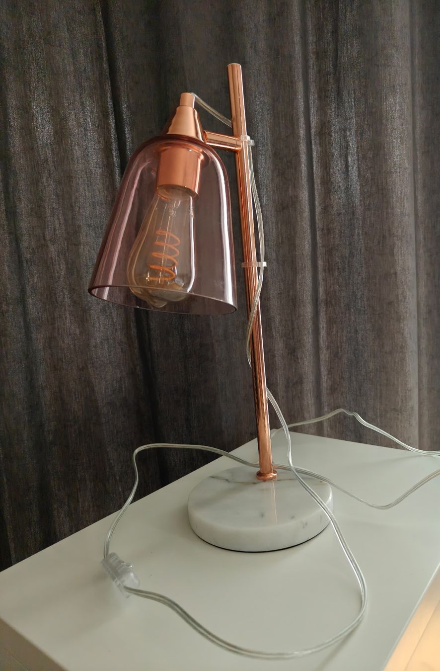 Lampen: Tischlampe Rosa/Bronze – Neu (gemäss Beschreibung) aus Schlieren von alb_5q8h 2