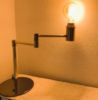 Schöne MessingTischlampe, verstellbar, Retro-Stil, 1970