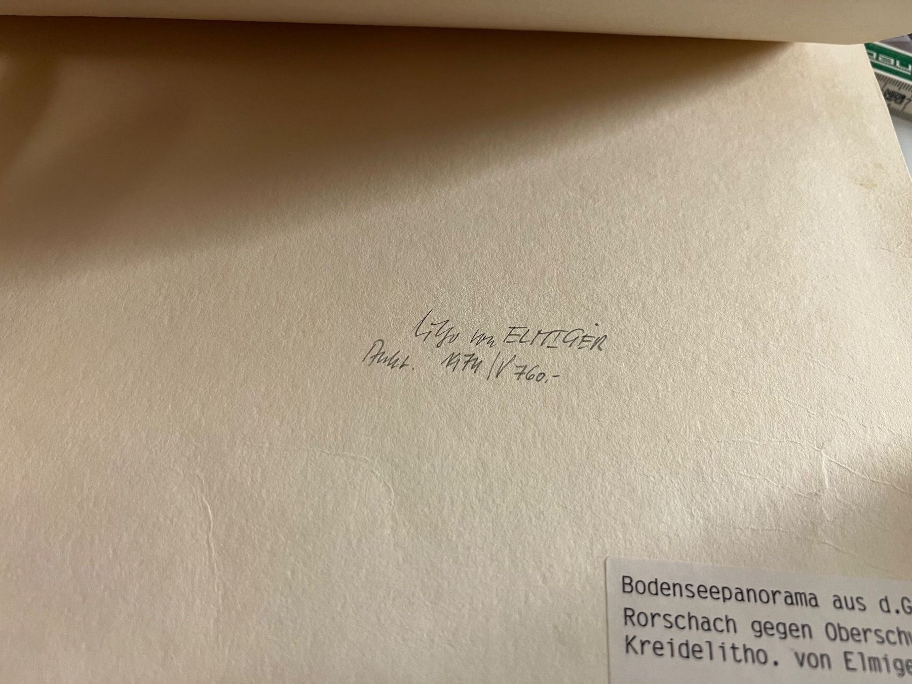 Cartine & Atlanti: Bodensee Panorama von Rorschach Lithografie von Elmiger – Usato da Vaduz venduto da Unikate-Markt 3