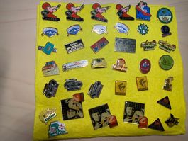 Lot de 38 pins publicitaires divers état occasion