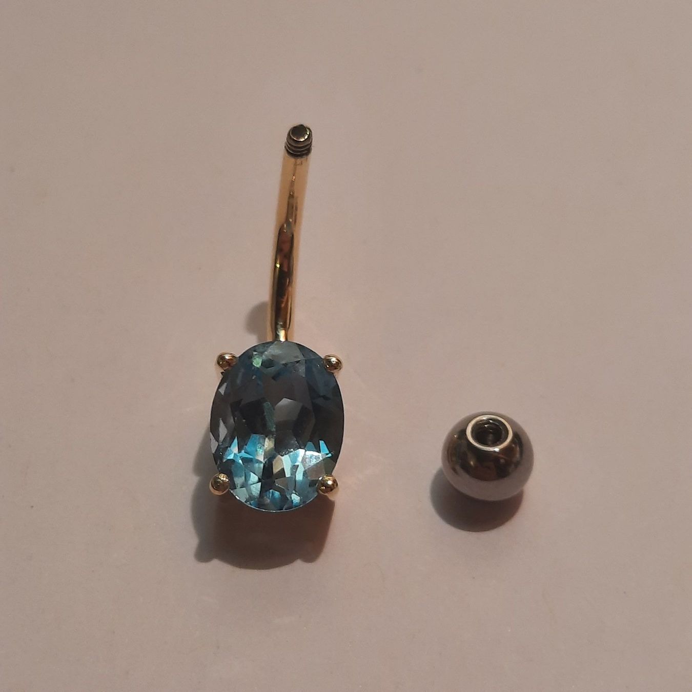 Gioielli per piercing: Gold-Bauchnabelpiercing mit Topas Edelstein – Nuovo (secondo la descrizione) da Unterägeri venduto da Altgoldschmuck 2