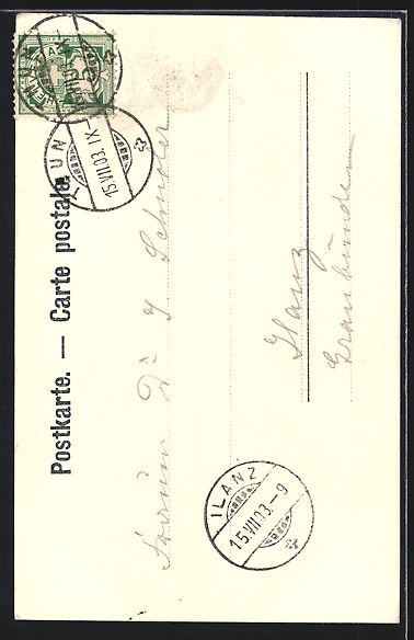 Cartoline postali: Thun, Strassenpartie mit Geschäften und – Usato da Berlin venduto da bartko-reher 1