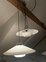 Pendelleuchten Weiss Stoff Schirm guter Zustand