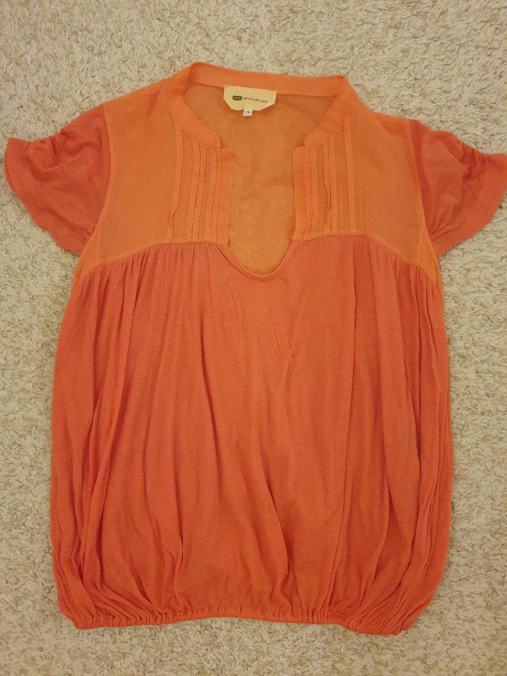 Vanessa Bruno Camicette: Blouse , 36, orange, 70%coton, 100%soie – Usato da Neuchâtel venduto da Verenas12 2