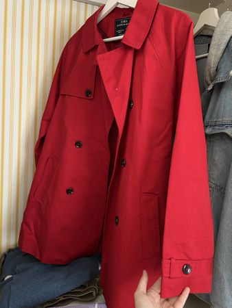 Zara kid (big) Red Trench Coat