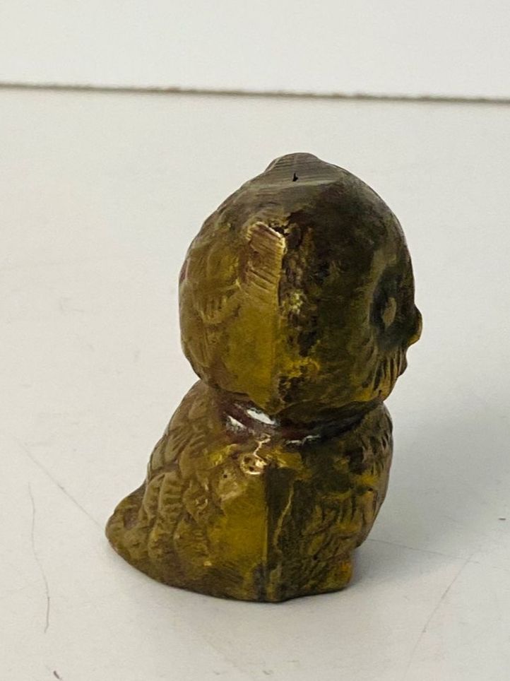 Statuette: Briefbeschwerer Talisman Eule Messing Mid Century 60s – Usato da Zürich venduto da Arche_Brockenhaus 1