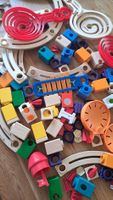 Hape Quadrilla Murmelbahn Holz Set gebraucht 100 pieces