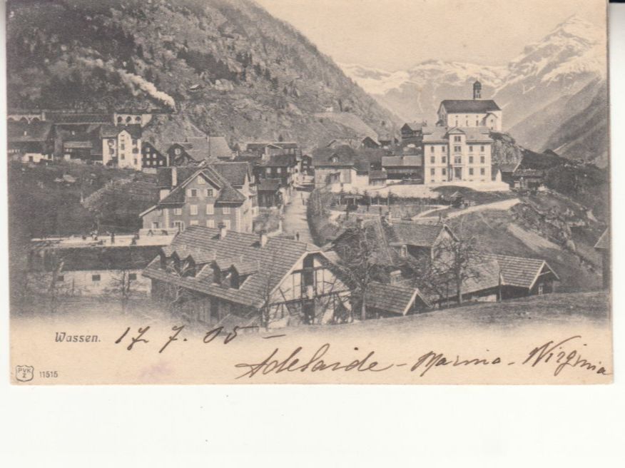 Cartoline postali: Wassen 1905 – Usato da Bürglen TG venduto da StampGraf