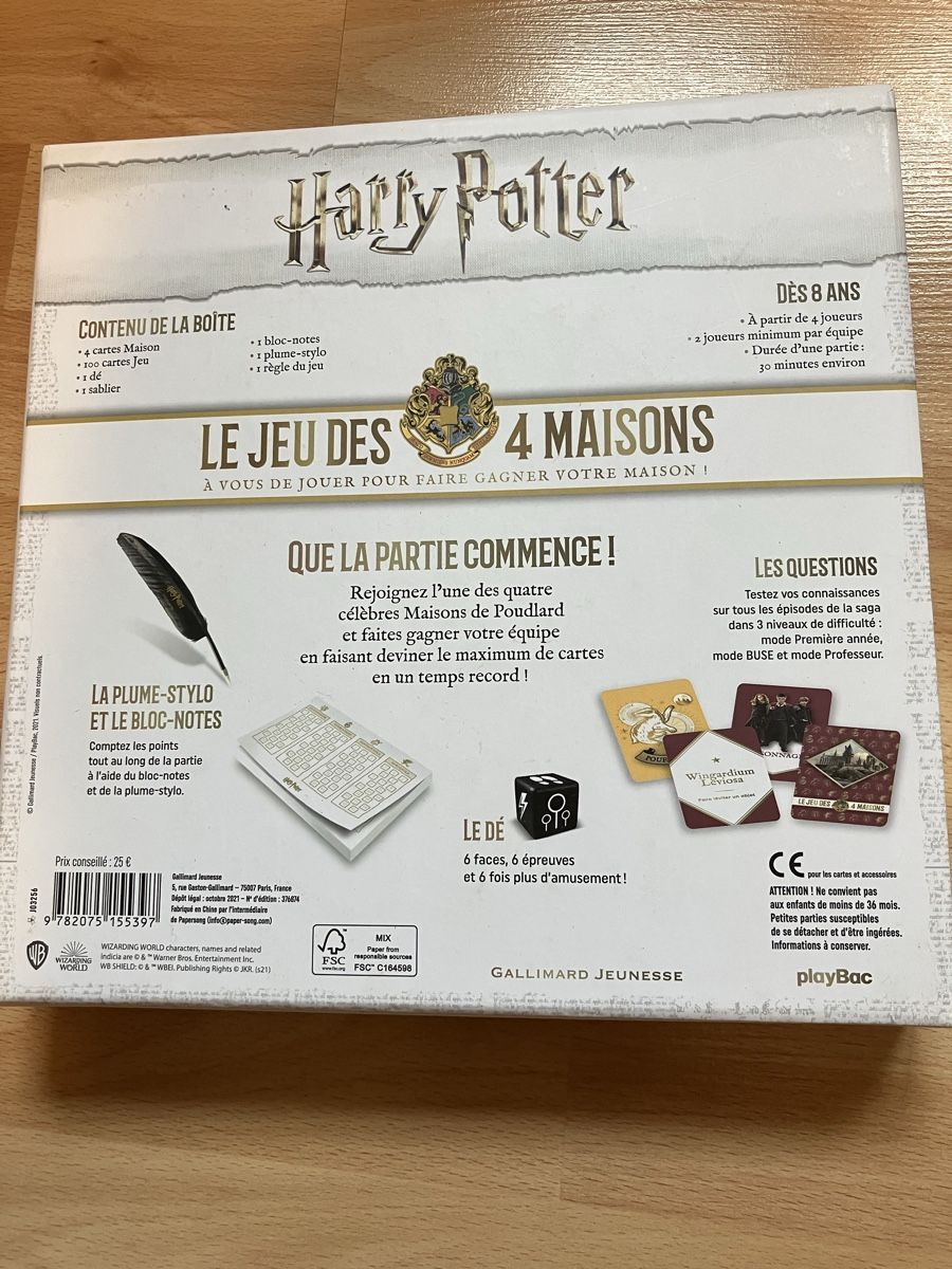 Giochi: Jeu des 4 maisons Harry Potter – Usato da Epalinges venduto da Tosca20 3