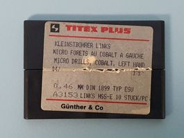 HSS-E Kleinstbohrer links TITEX PLUS, ∅ 0.46 mm, 10 Stück