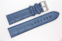 Lederband Blau 22mm mit Schliesse