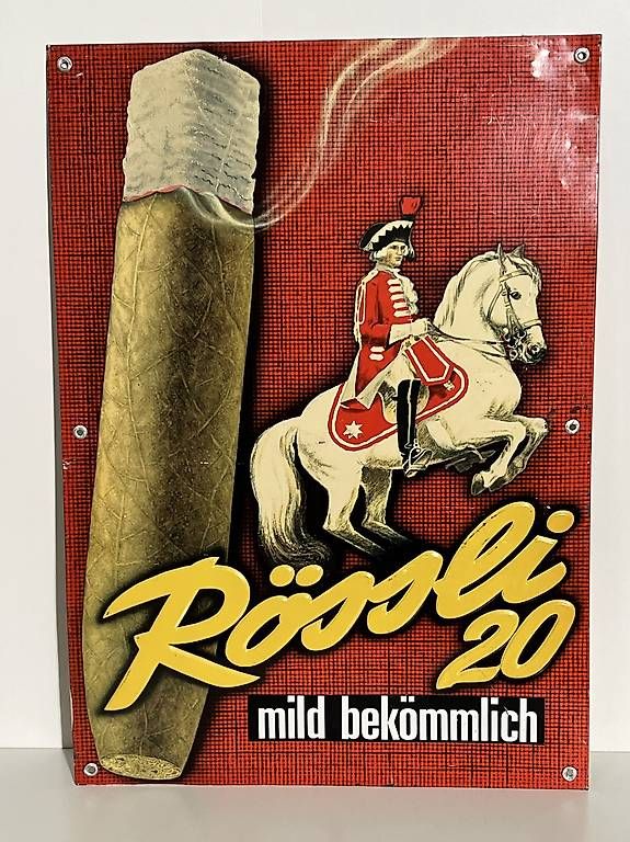 Insegne: Blechschild Rössli 20 Stumpen – Usato da Stettlen venduto da sellthat 1