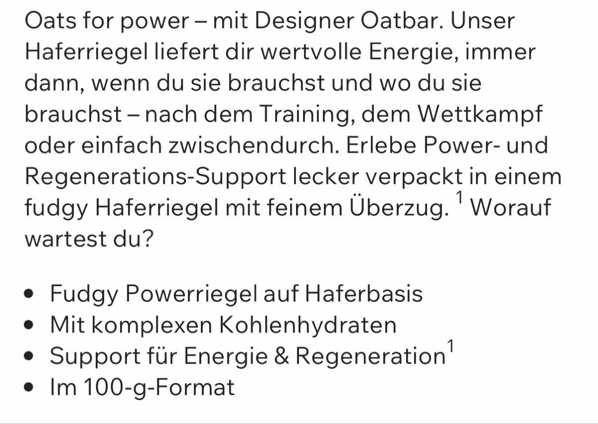 Esn Lebensmittel & Spezialitäten: ESN Designer Oat Bar Chocolate Chip 12 Stk – Neu und originalverpackt aus Wiler b. Seedorf von Suenneli1980 1