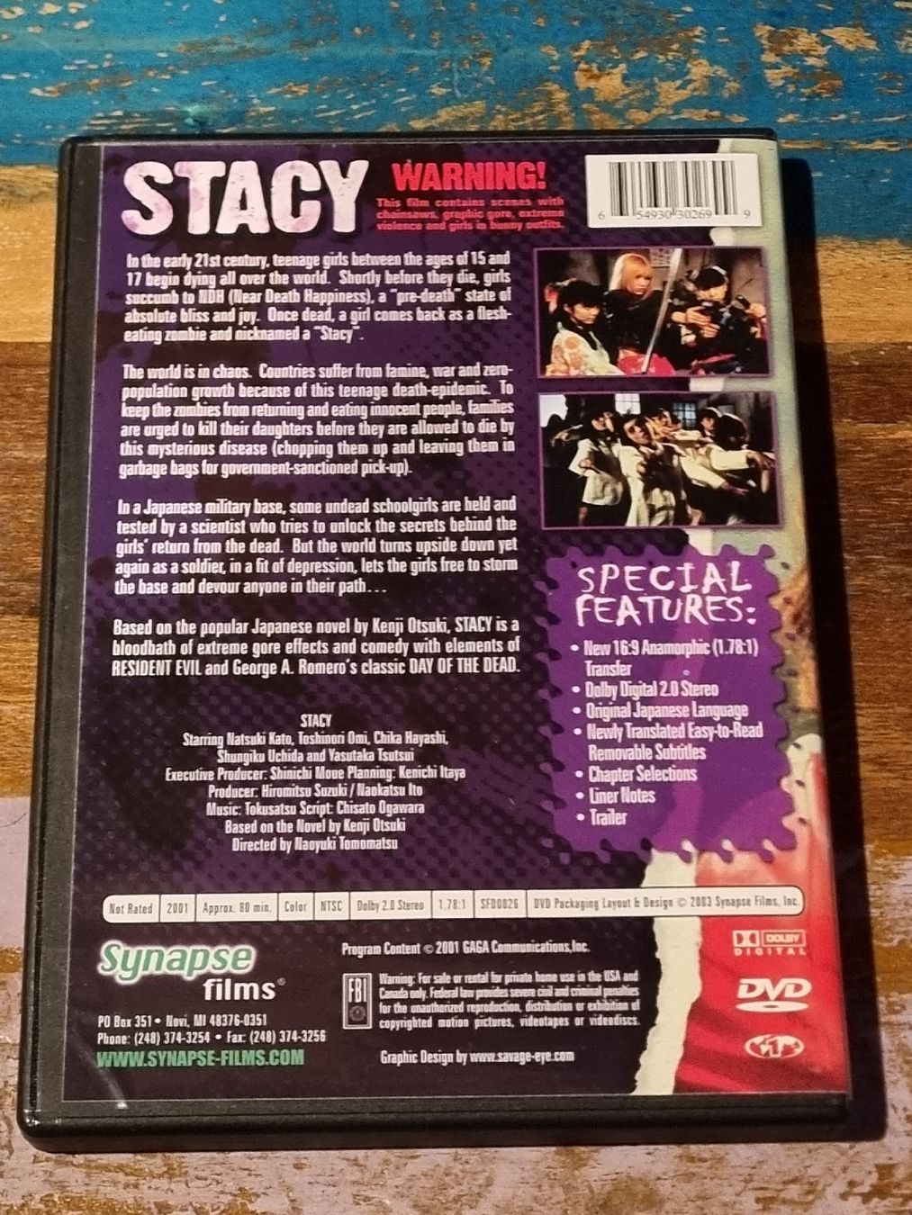 Tous les DVDs: Stacy, DVD Horror Ländercode 1, Englisch – D'occasion à Winterthur par Belzarek 1