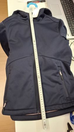 Damen Softshelljacke dunkelblau Kapuze Gr. 152