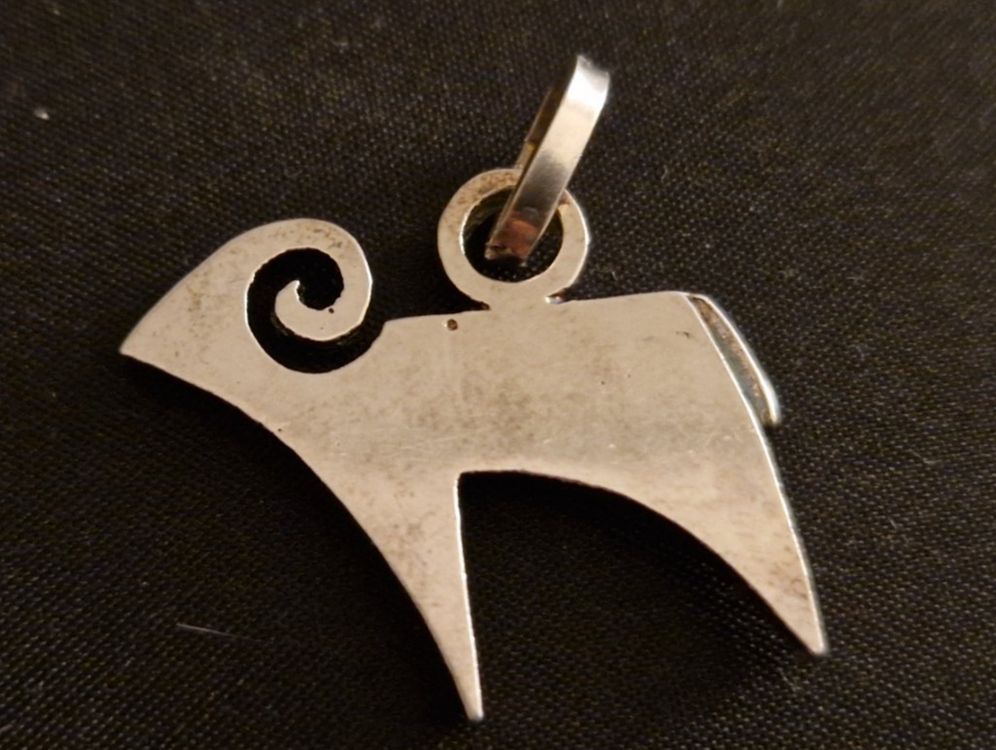 Pendentif Ancien En Argent Massif 925, Forme De Chien Corgi (occasion)