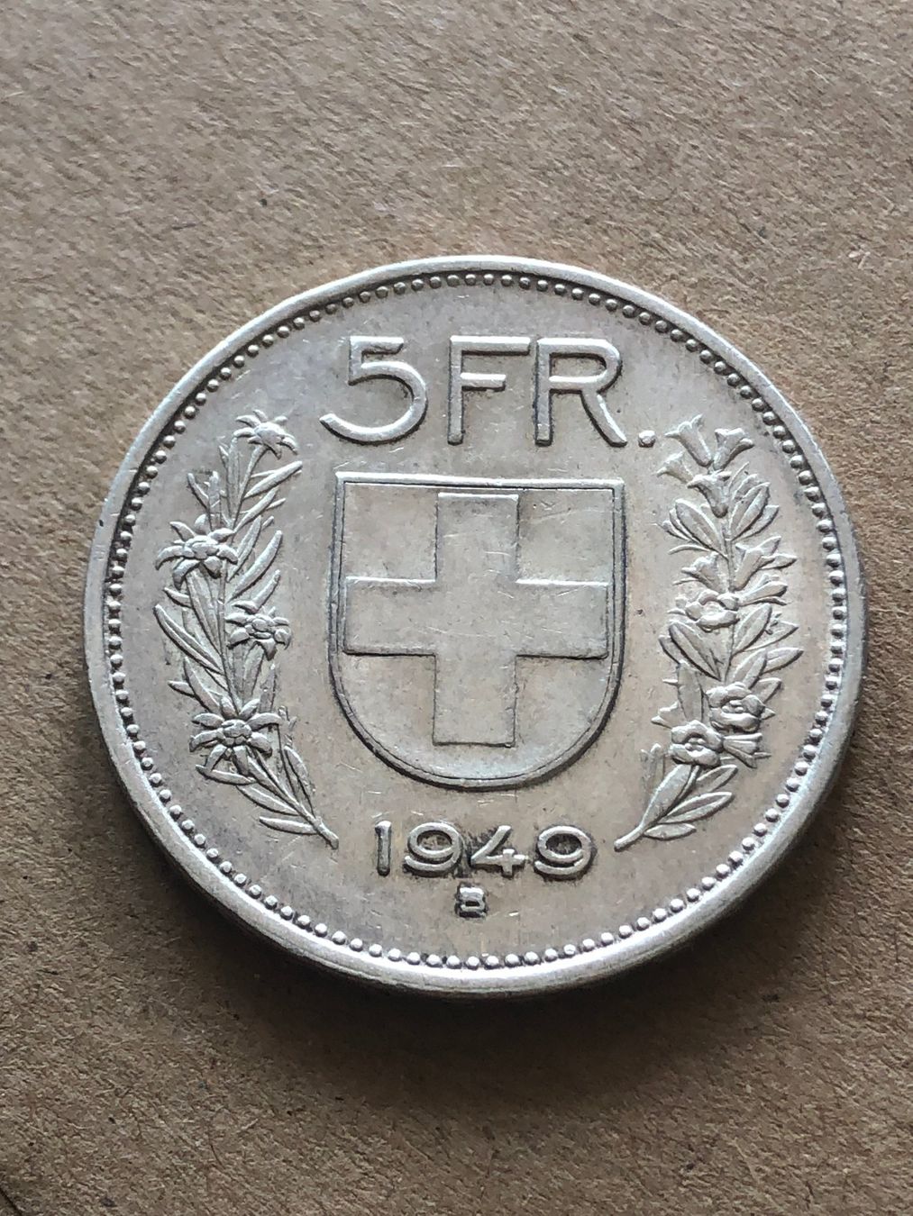 Tutti le monete: 5 Fr. 1949 – Usato da Schötz venduto da Odpa