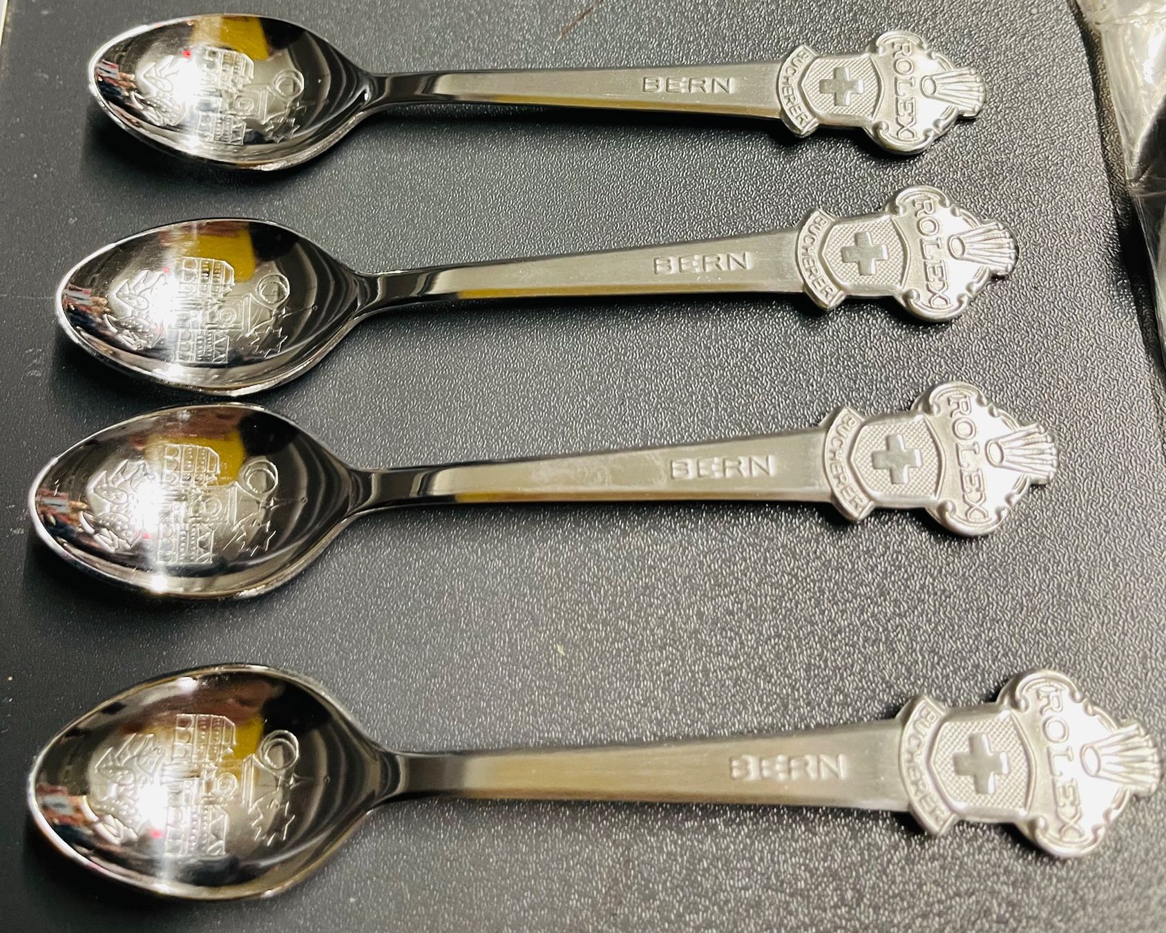Cucchiai: Rolex Espresso-Moccalöffeli , 4 Stück,  Bern , neu – Nuovo (secondo la descrizione) da Basel venduto da TOMFAN 2