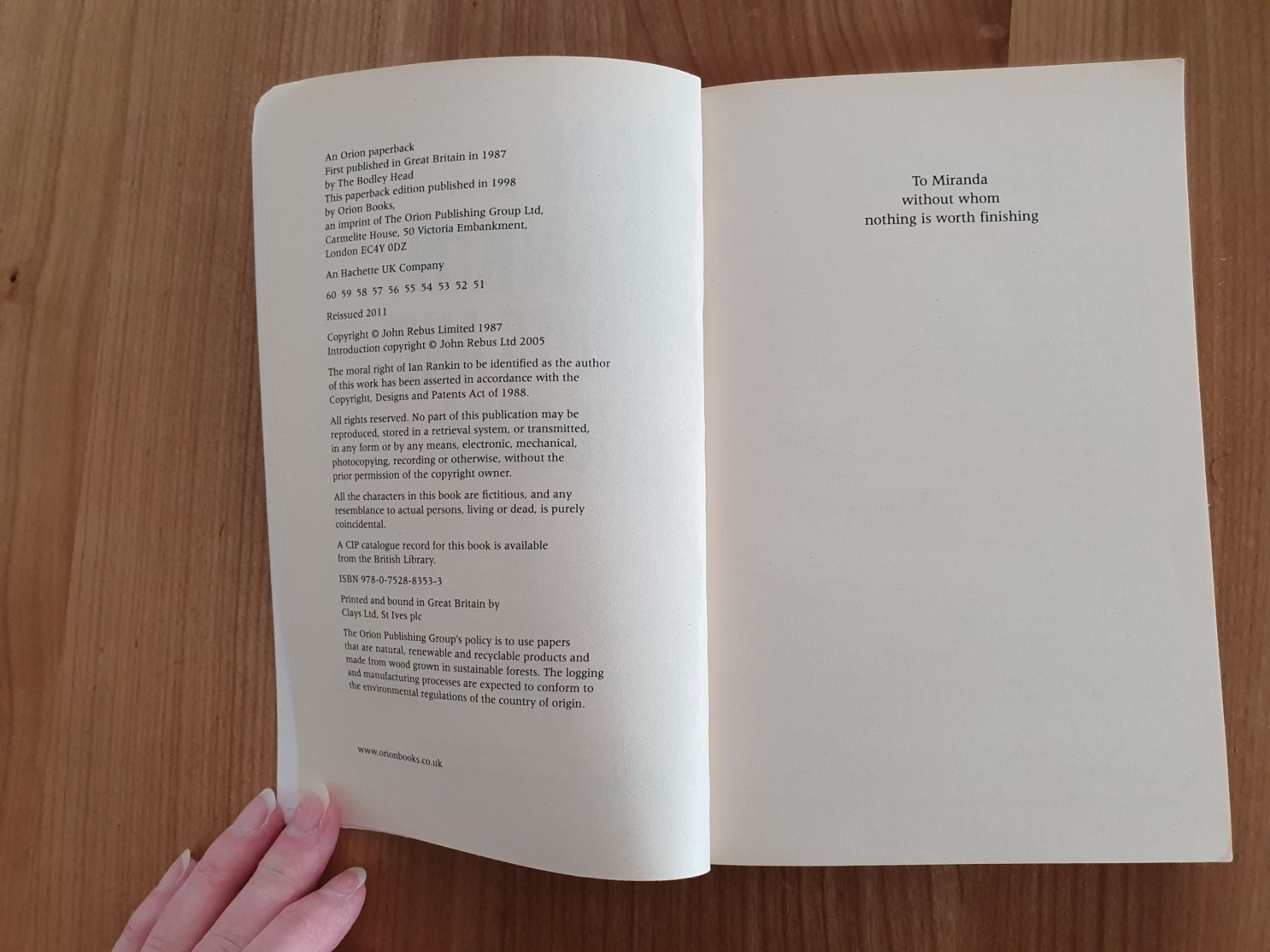 Bücher: Knots & Crosses, Ian Rankin – Gebraucht aus Zofingen von Wimbledon90 2