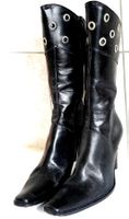 Damenstiefel Leder hohe Absätze 36