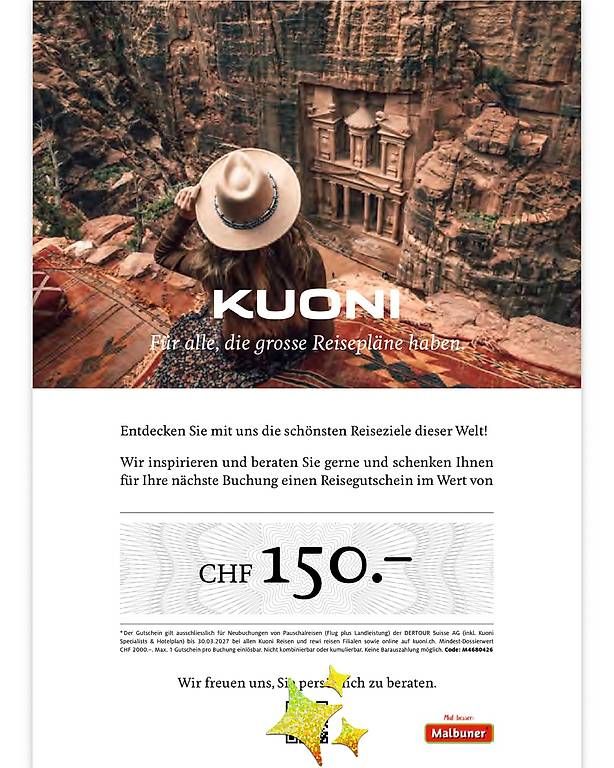 Buoni: Gutschein Kuoni – Usato da Muttenz venduto da s_onja