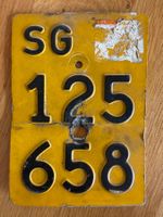 SG 125 658 Mofa Nummernschild