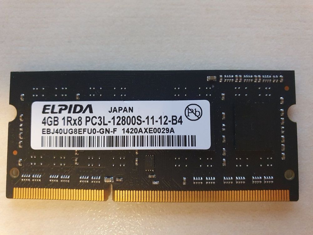 Elpida ,EBJ40UG8EFU0-GN-F 4GB 204Pin SO-DIMM DDR3L | Kaufen auf Ricardo