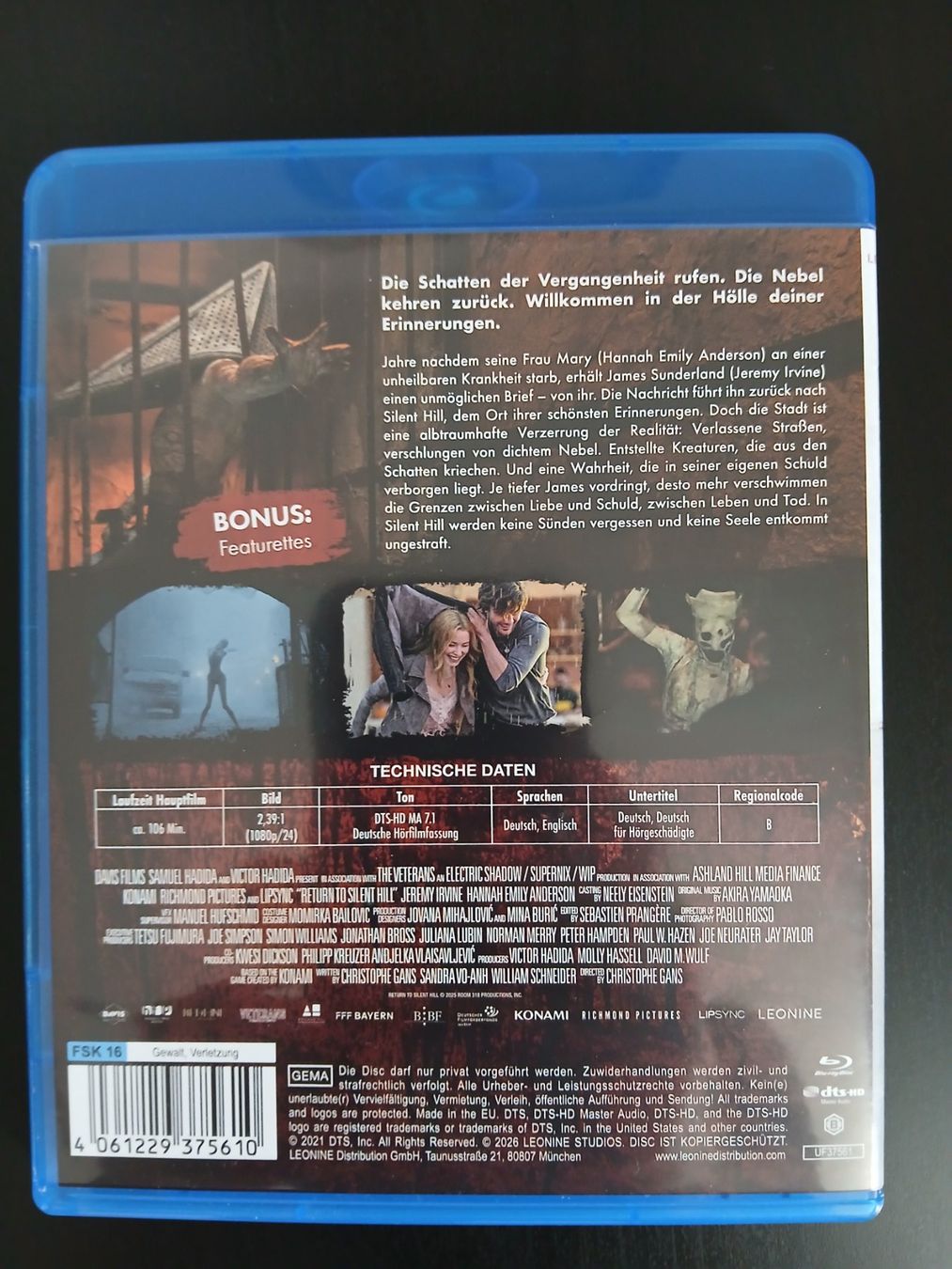 Tutti i DVDs: Return To Silent Hill BluRay wie neu – Nuovo (secondo la descrizione) da Schmerikon venduto da Mic07 1