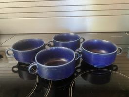 4 bols à bouillon ou dessert de Langenthal modèle Blue Océan