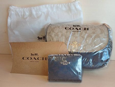 Set borsa + portafoglio Coach New York originali nuovi