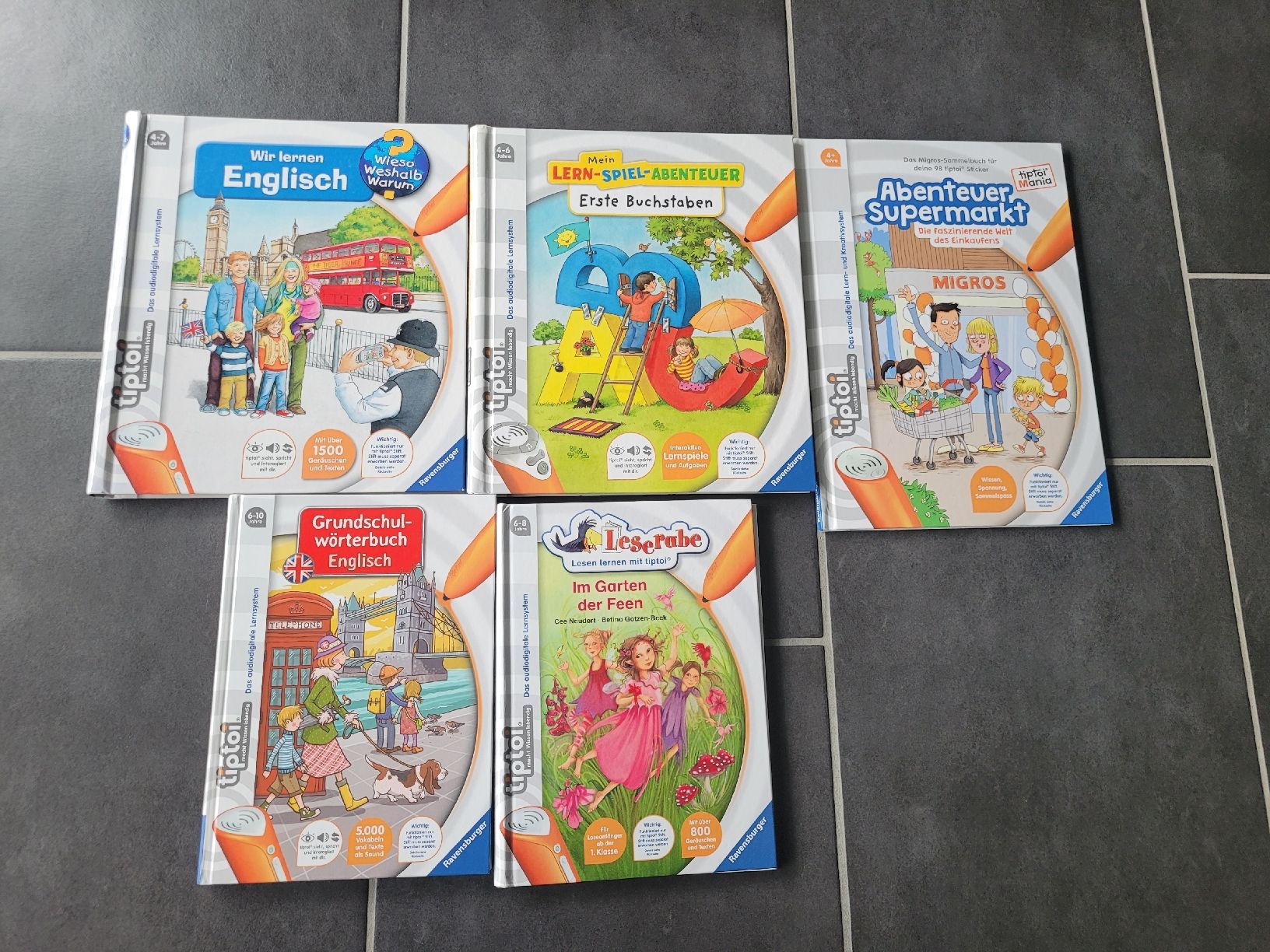 Livres: 5 Tiptoi Lernbuecher-Set  – D'occasion à Endingen par Mobbele
