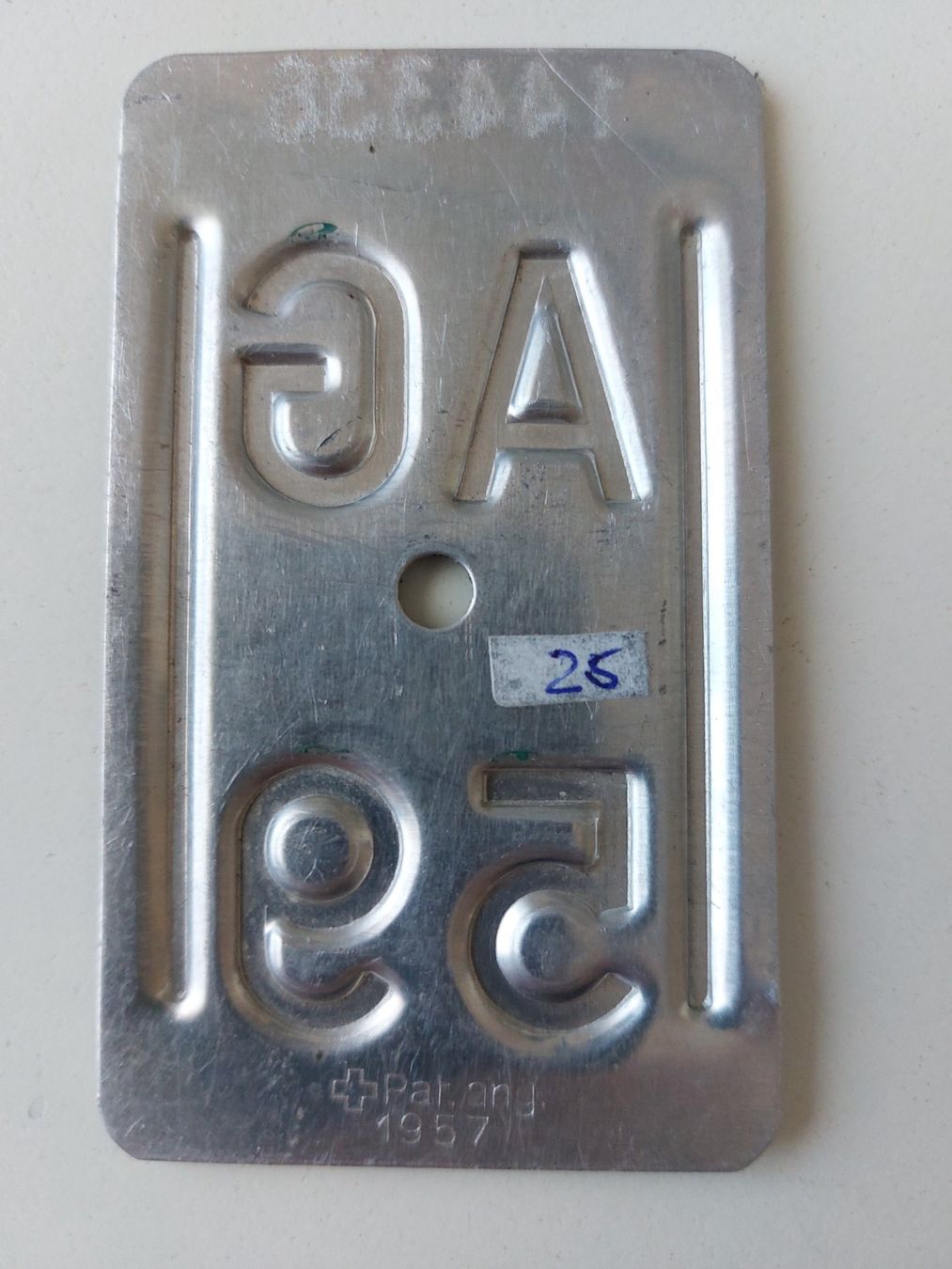 Sachs Insegne: Velonummer AG 59 plaque Velo – Usato da Schenkon venduto da Uhu007 1