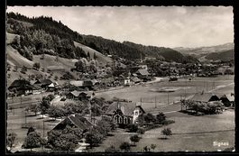 AK Signau, Ortsansicht mit Kirche und Häusern