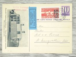 TR15 Carte Postale + Timbre Suisse 1937