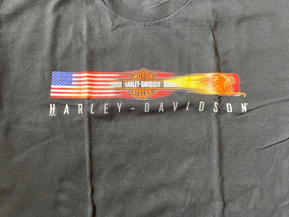 Harley-Davidson T-shirt: Harley-Davidson T-Shirt USA Flagge schwarz Grösse L Rarität – Nuovo (secondo la descrizione) da Berg TG venduto da Electrolux23 2