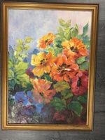 Blumenstillleben, goldener Rahmen, Vintage🎨🖼️🏵️
