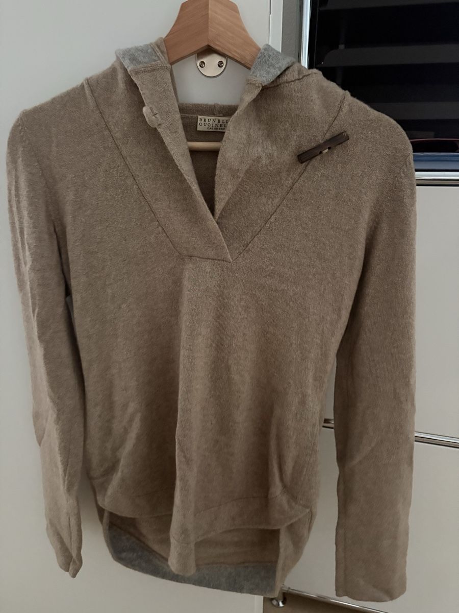 Brunello Cucinelli Pulls & Sweat-shirts: Brunello Cucinelli Kapuzenpullover Kaschmir beige S – Neuf (Voir description) à Bülach par CarinAlexandra 2
