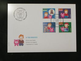 Pro Juventute FDC 2010 Nr. 397A-400A Weihnachtsmarke - Kind