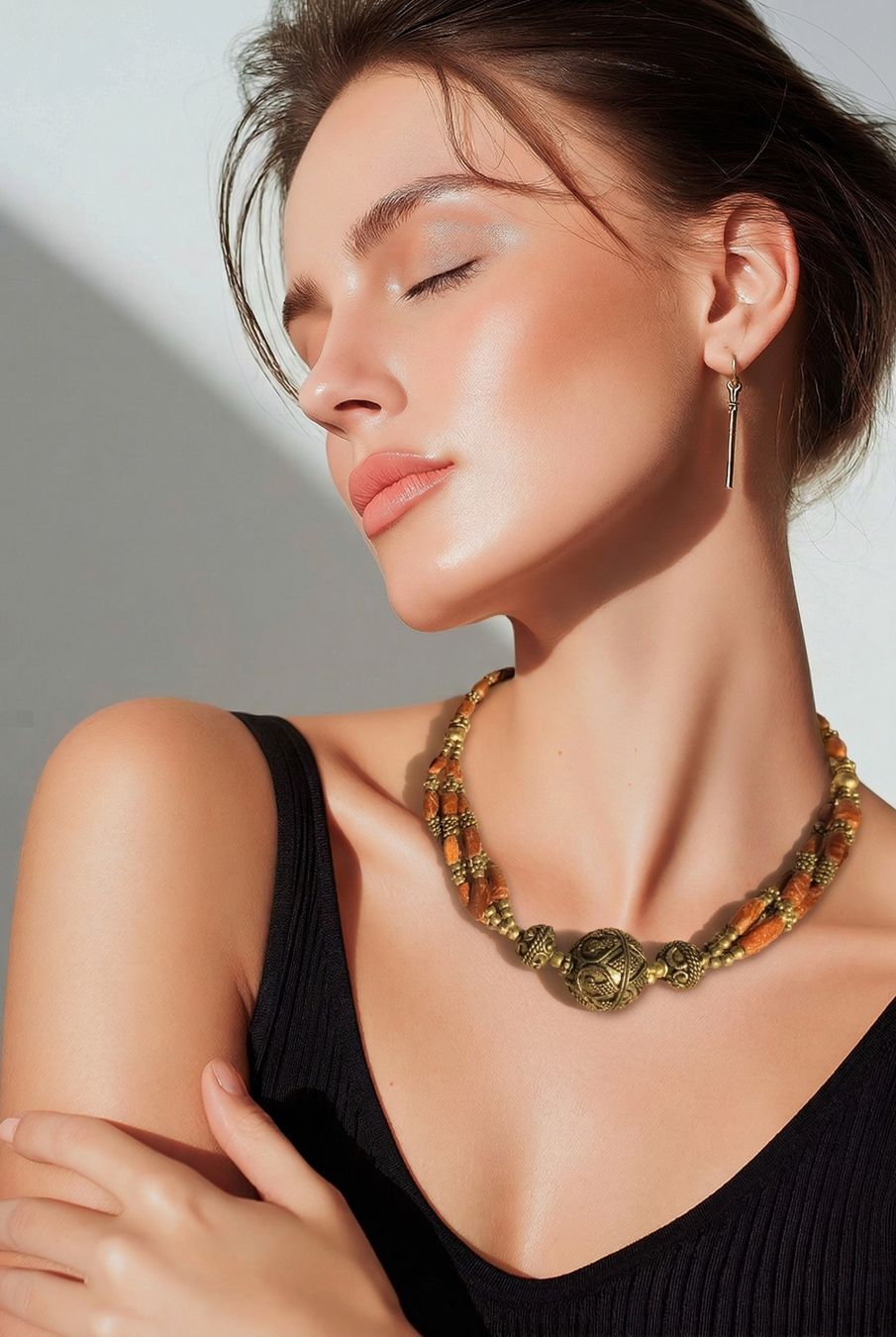 Catenine: Schöne Sonnenstein Kette NEU – Nuovo e nell'imballaggio originale da Basel venduto da Chili007 1