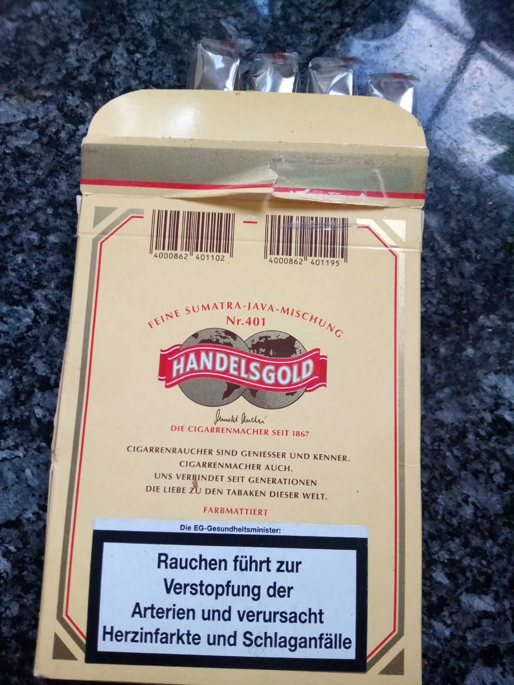 Sigari: Handelsgold Zigarren Nr.401 Sumatra-Java-Mischung 5 Stk – Nuovo (secondo la descrizione) da Volketswil venduto da Car1 1