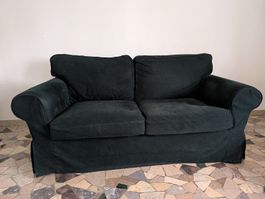 2er Sofa Ikea Ektorp Bezug dunkelgrün "Tallmyra"