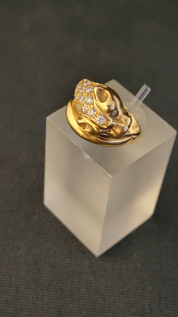 Ringe: Goldring mit Raubkatzen-Kopf – Gebraucht aus Basel von spinne02 1