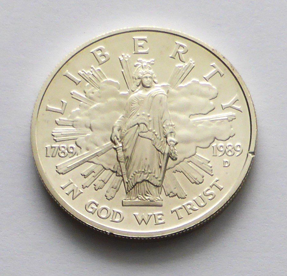 Alle Münzen: USA - "Commemorativ Silver Dollar" - 1$ 1989 – Neu (gemäss Beschreibung) aus Buochs von ema-coins