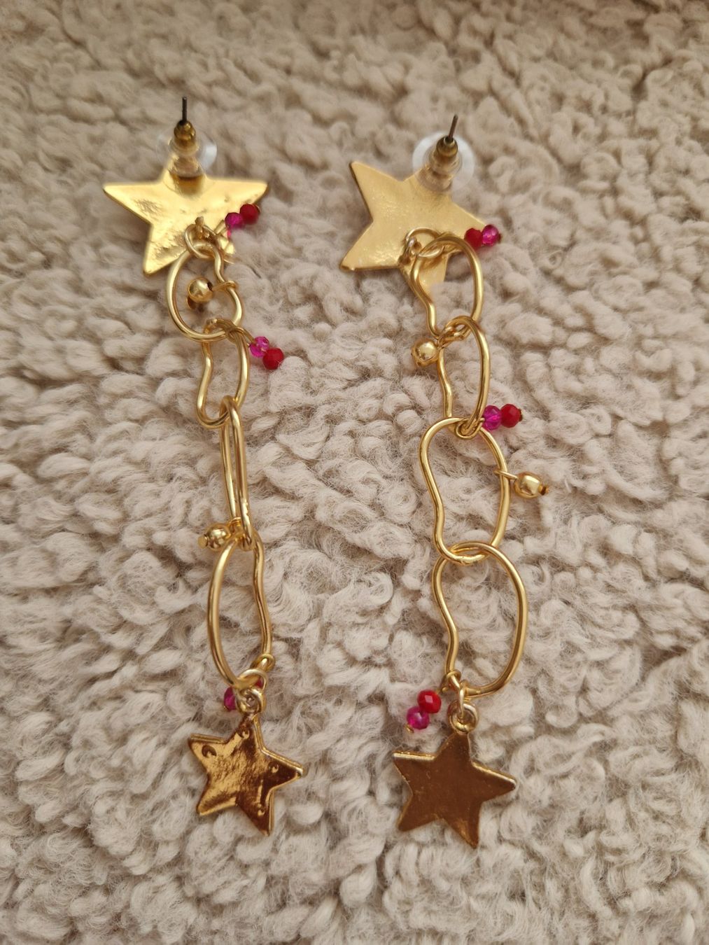Mango Orecchini pendenti & Orecchini a lobo: Mango Ohrringe mit Sternen Gold und Pink, neu! – Nuovo (secondo la descrizione) da Erlinsbach SO venduto da ULIKH 3