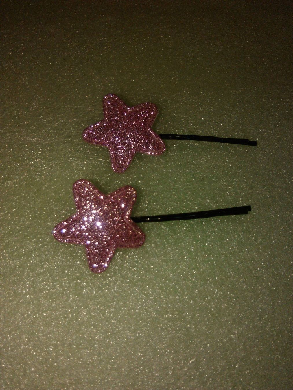 Accessori per capelli: HAARSCHMUCK,,,2 STERNEN,,,,,HELLROSENROT,,,GLITZER – Nuovo (secondo la descrizione) da Basel venduto da bijoutrie_4 4