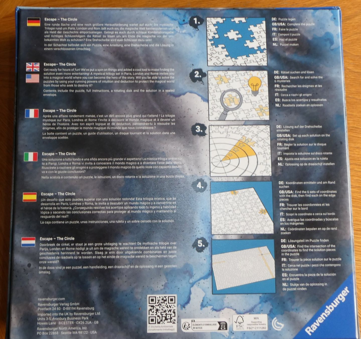 Ravensburger Puzzle: Ravensburger Escape Puzzle - The circle ROM 919 Teile – Nuovo (secondo la descrizione) da Frauenfeld venduto da dhour 3
