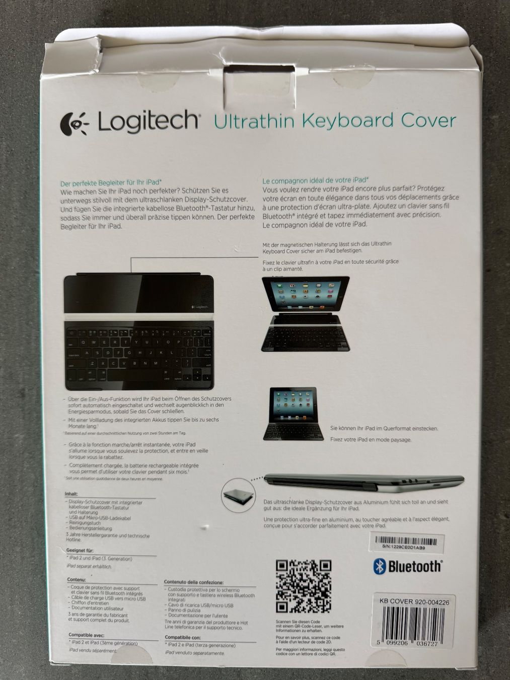 Covers & Borse: Logitech Ultrathin Keyboard Cover - iPad 3 - Bluetooth - neu – Nuovo e nell'imballaggio originale da Zürich venduto da Alot16 6