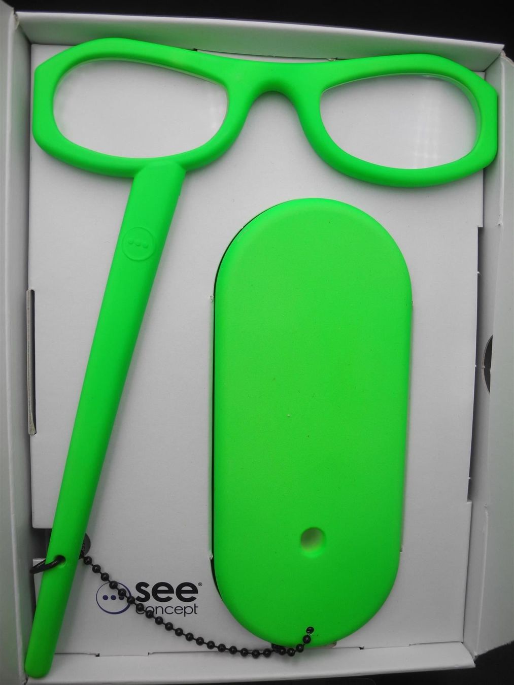 Occhiali & Lenti: Lesebrille"See Home", Green-Fluo, Nr. 43 – Nuovo e nell'imballaggio originale da Kottwil venduto da Crazyrolf