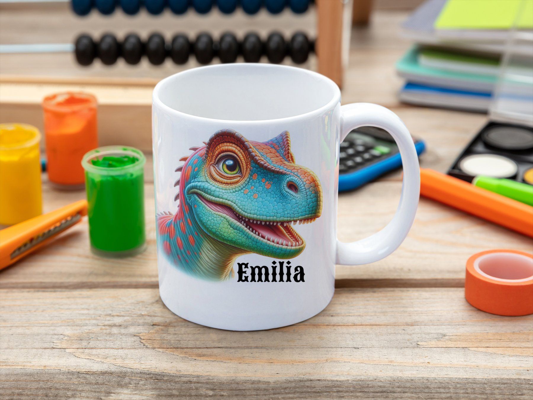 Tazze: Personalisierte Tasse Dino NEU – Nuovo e nell'imballaggio originale da Glattfelden venduto da Calmprint