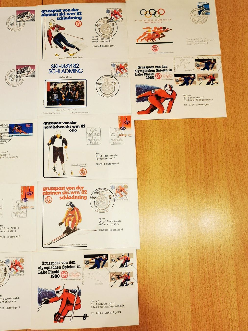 Tutti i francobolli: 42 CH-Wintersportbriefe – Usato da Buttikon venduto da billigJackob 5
